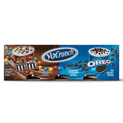 YoCrunch Oreo and M&M Yogurt Multipack, 8 count